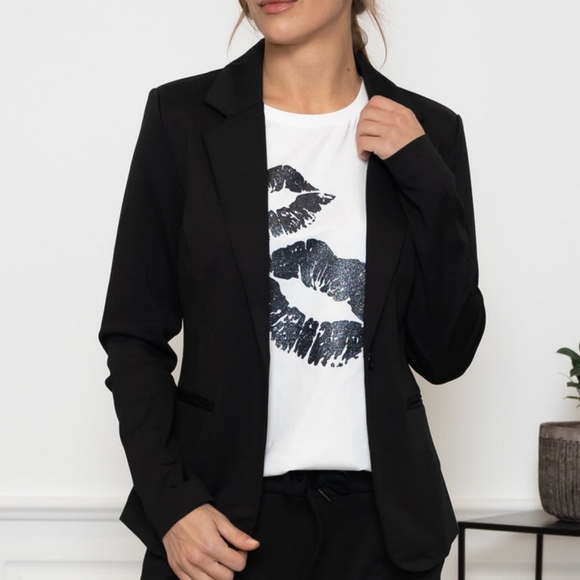 Ichi Ihkate Blazer Jacket Black XL Cardigan - Picture 5 of 16